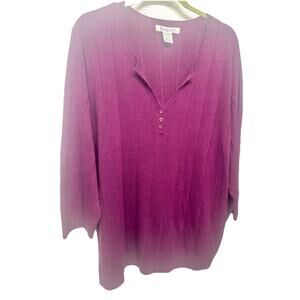 Roman’s Women’s Knit Tunic in Burgundy - Size 1X